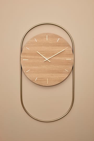 Horloge murale A-Wall 41x76 cm - Oak-brass - Andersen Furniture