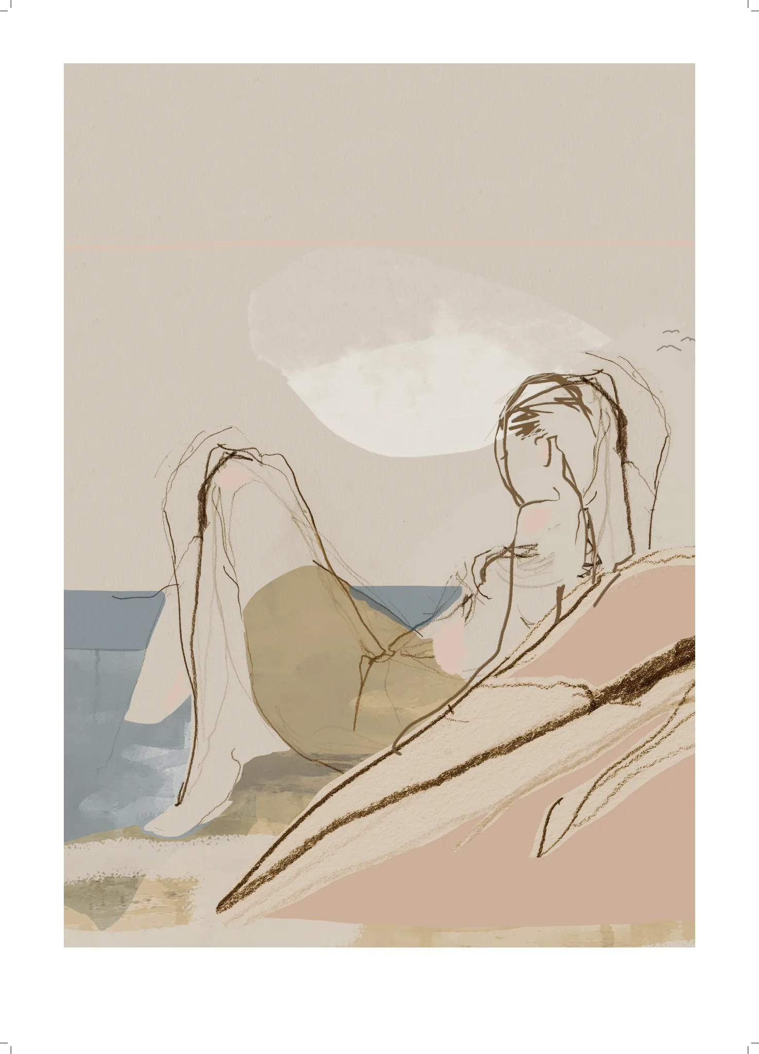 Affiche By the ocean, 50x70 cm Anna Bülow