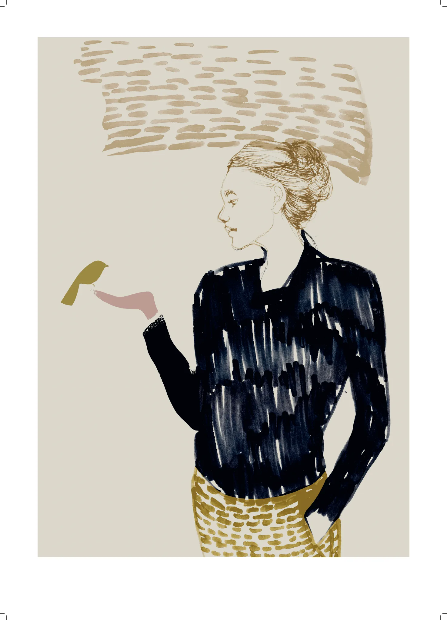 Affiche Hello, 50x70 cm Anna Bülow