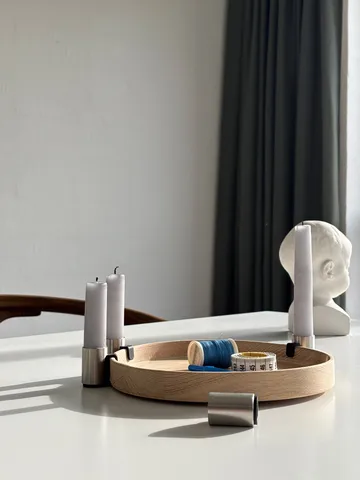 Chandelier Luna Ø27 cm - Chêne-acier - Applicata