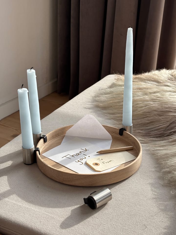 Chandelier Luna, Chêne-acier Applicata