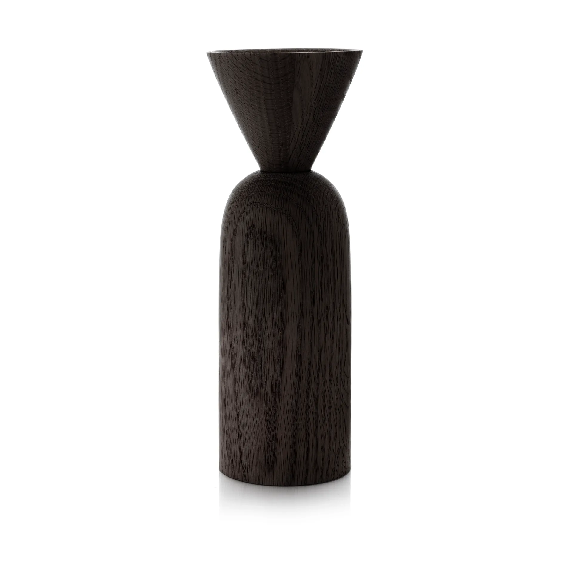 Vase Shape cone, Chêne teinté en noir Applicata