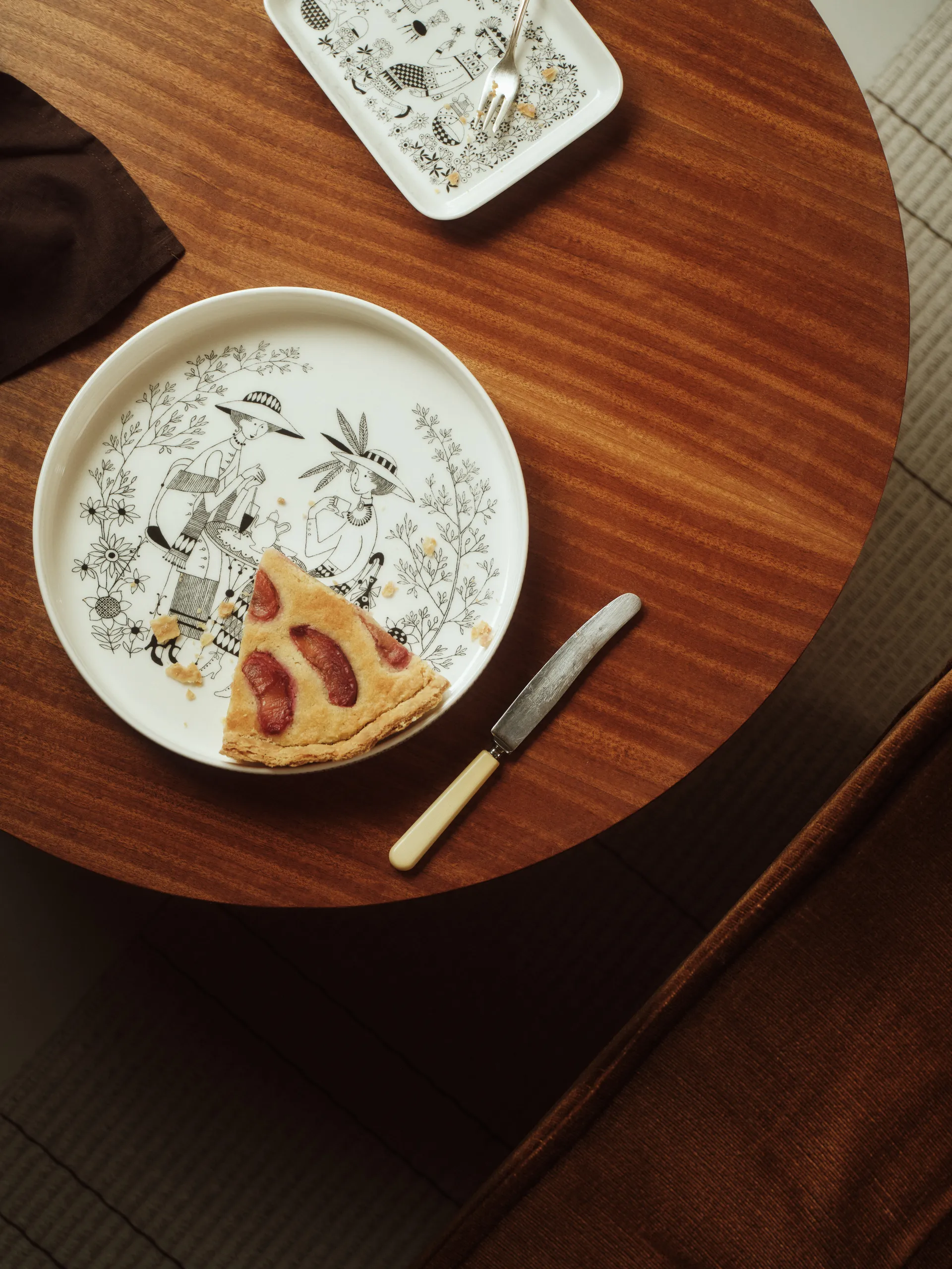 Assiette Emilia 15x19 cm, Noir-blanc Arabia