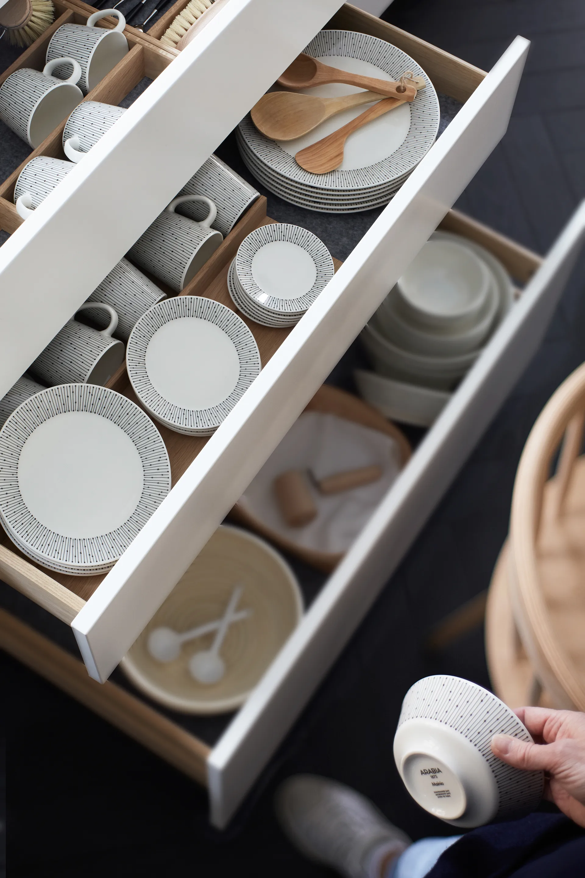 Assiette Mainio Sarastus Ø15 cm, Noir-blanc Arabia