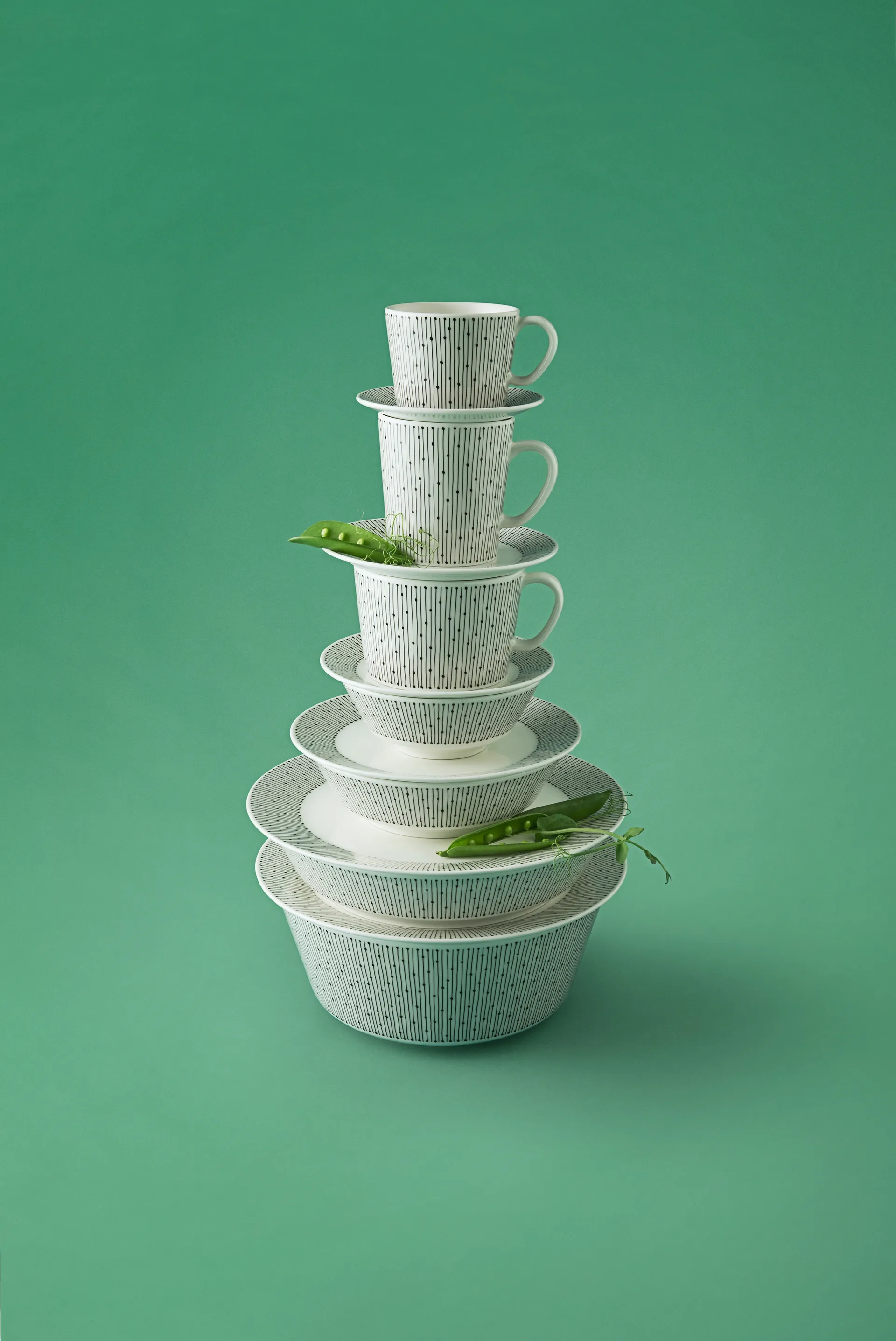 Assiette Mainio Sarastus Ø19 cm, Noir-blanc Arabia