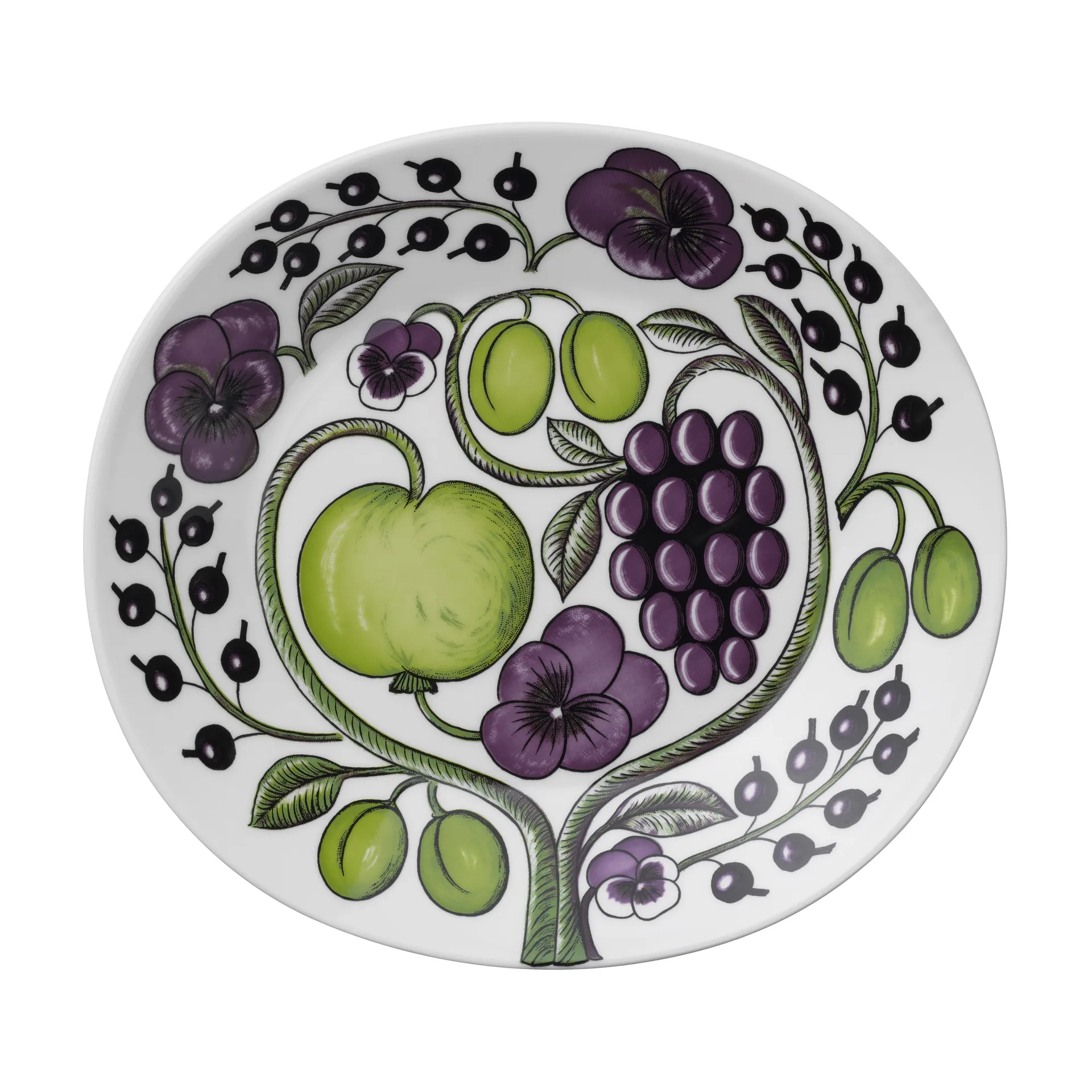 Assiette ovale Paratiisi 25 cm, Mauve Arabia