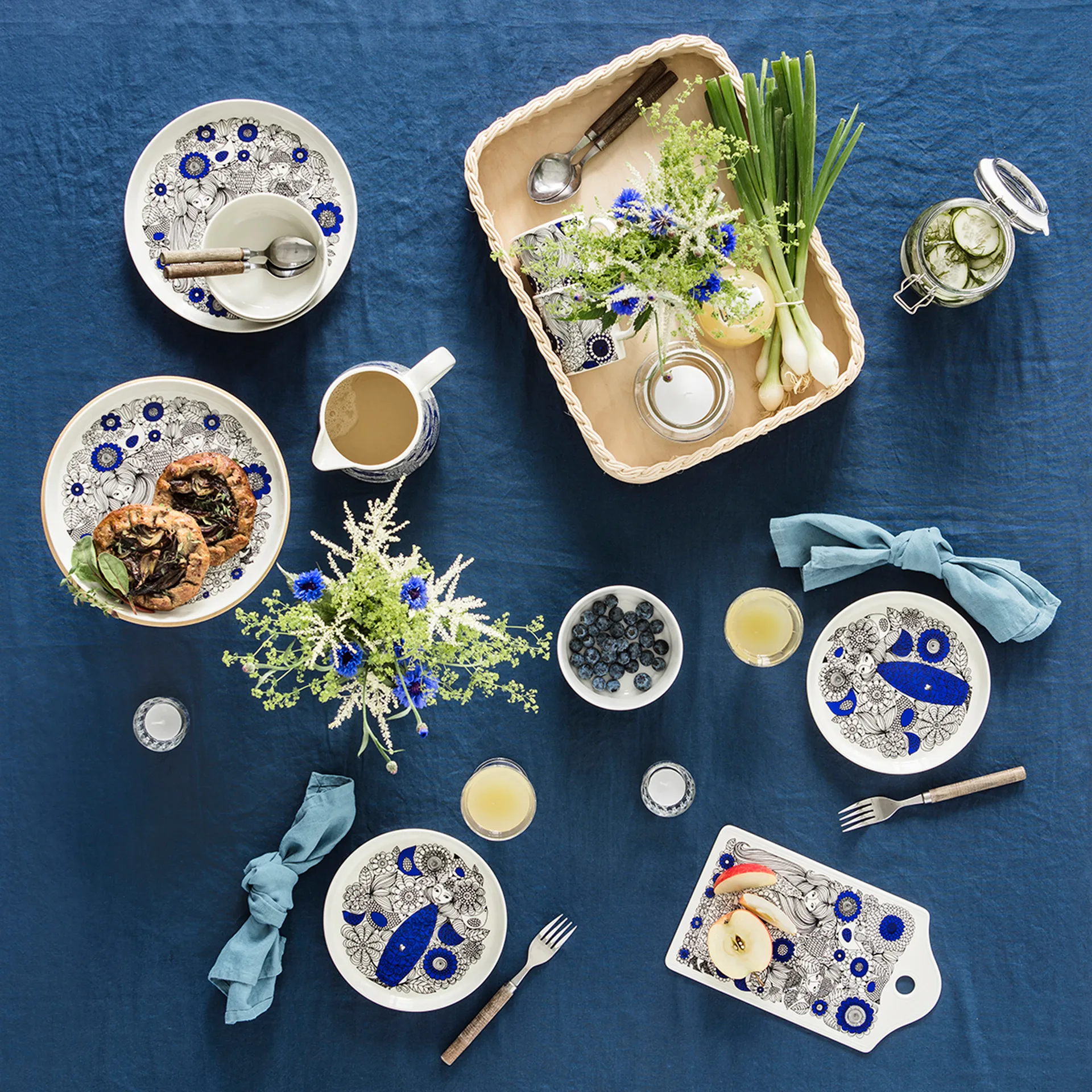 Assiette Pagrandaali Ø19 cm, Bleu Arabia