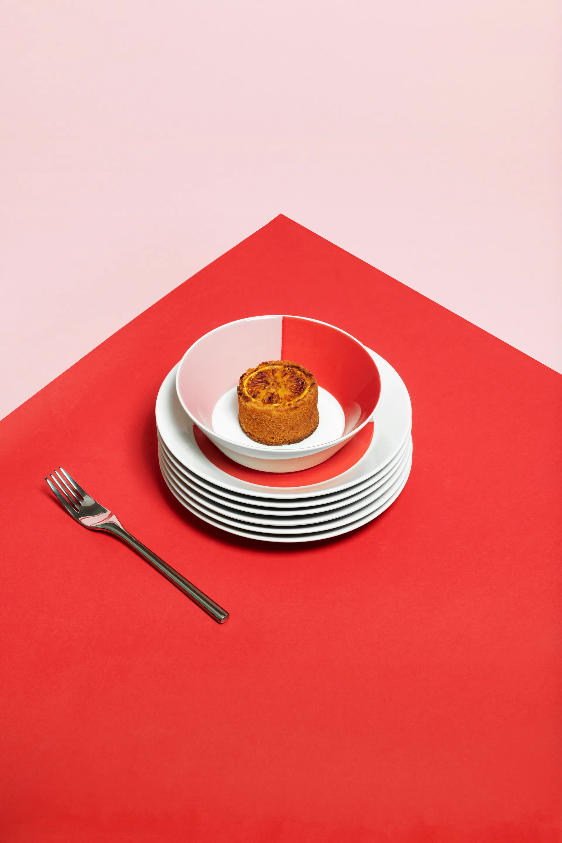 Assiette Vuokko Ø22 cm, 2-couleurs rose-rouge Arabia