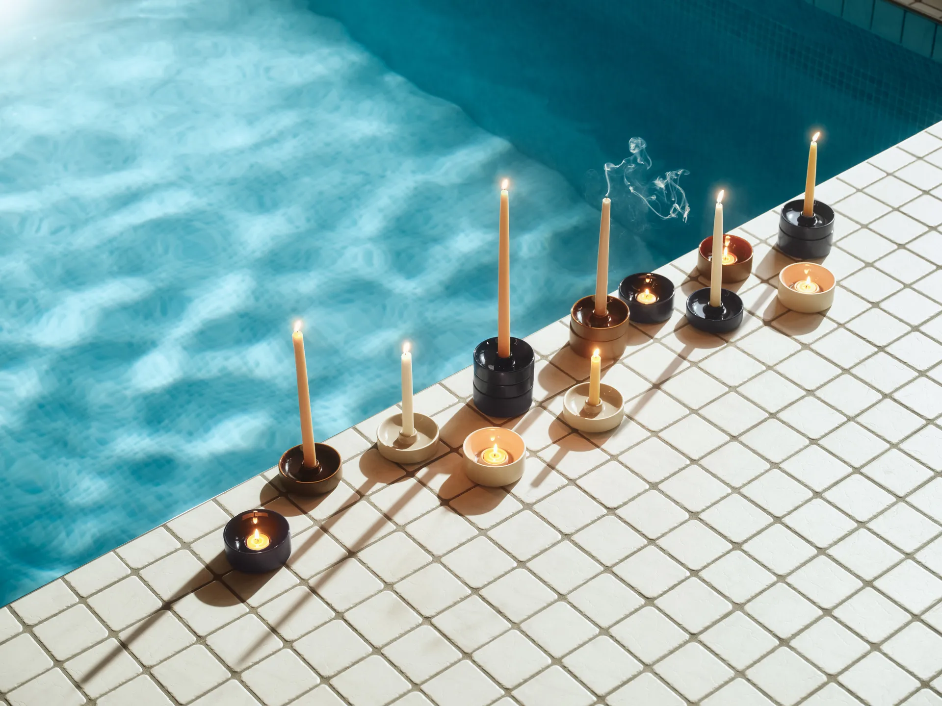 Bougeoir Kirnu Ø11x3,5 cm, Marron Arabia