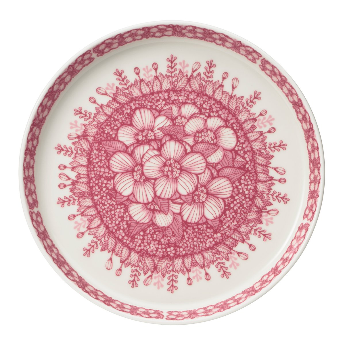 Arabia Huvila assiette 19 cm | Design Scandinave | Assiettes à dessert | Blanc