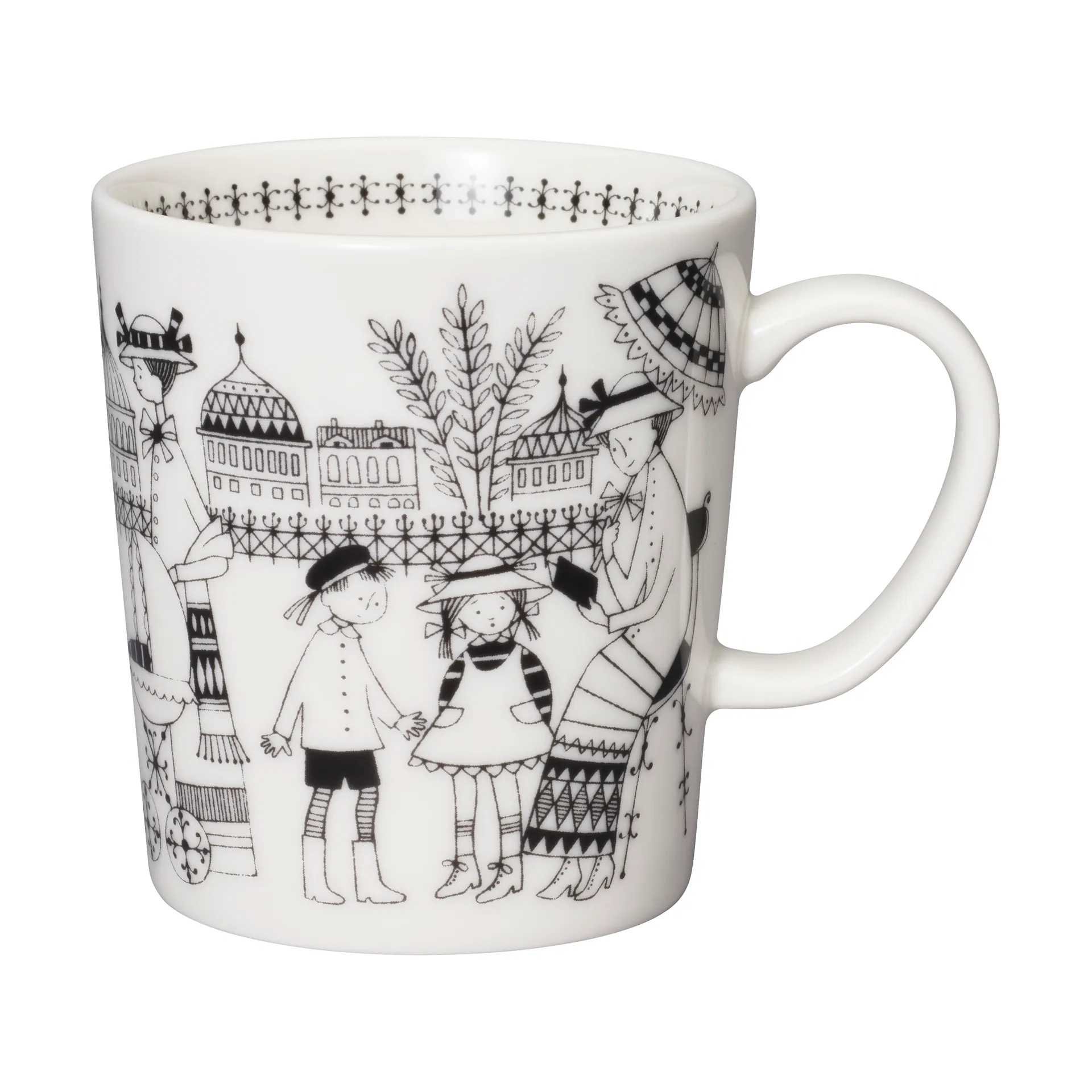 Mug Emilia 30 cl, Noir-blanc Arabia