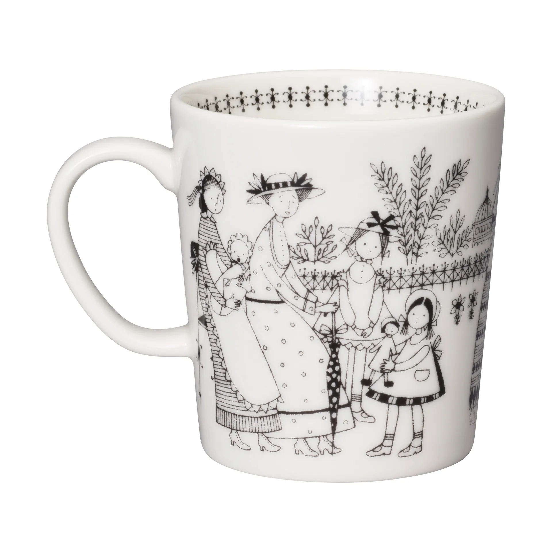 Mug Emilia 30 cl, Noir-blanc Arabia