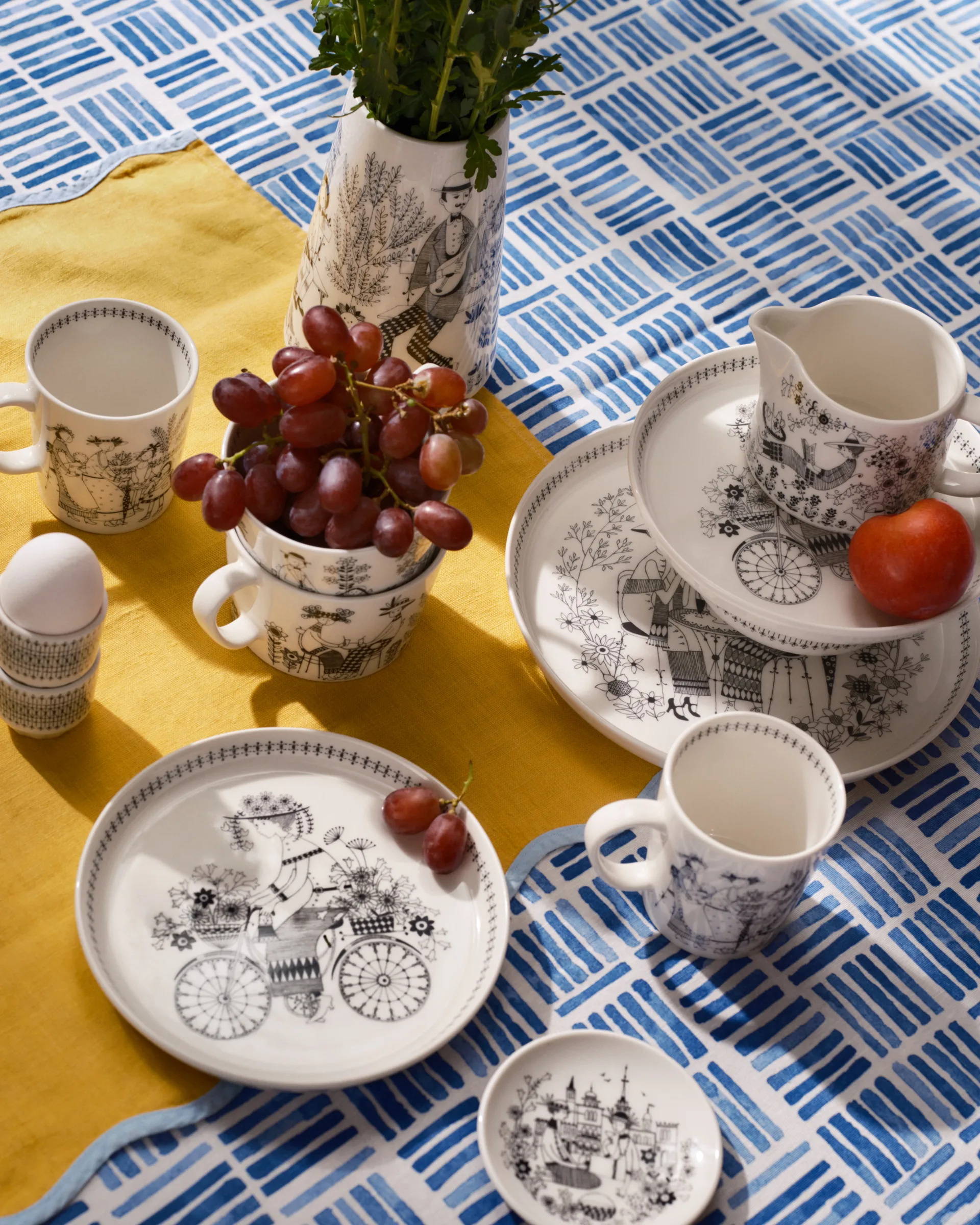 Mug Emilia 30 cl, Noir-blanc Arabia