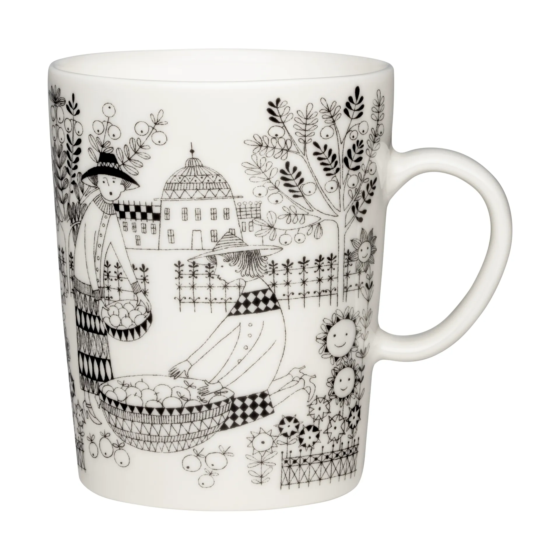 Mug Emilia 50 cl, Noir-blanc Arabia