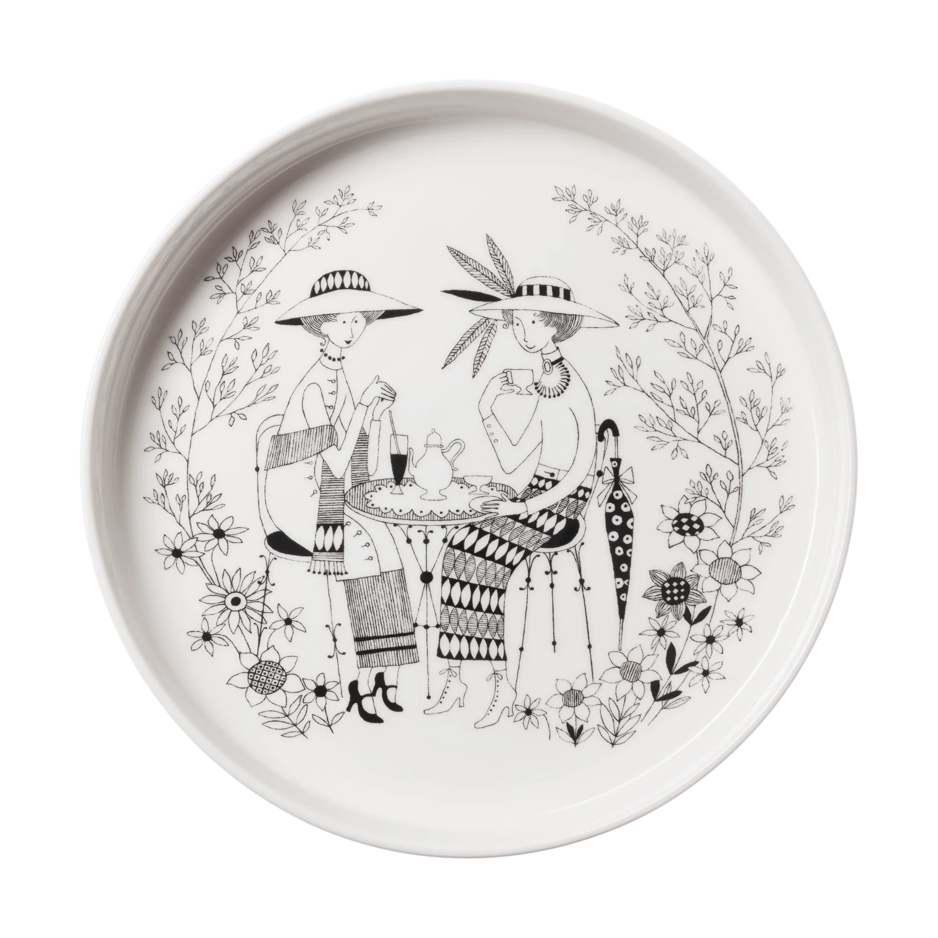 Plat à tarte Emilia Ø28 cm, Noir-blanc Arabia