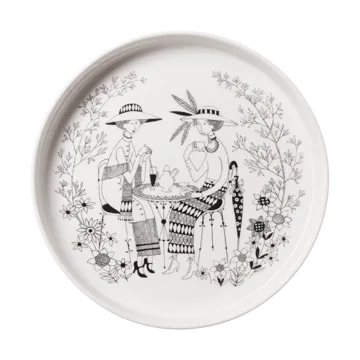 Plat à tarte Emilia Ø28 cm - Noir-blanc - Arabia