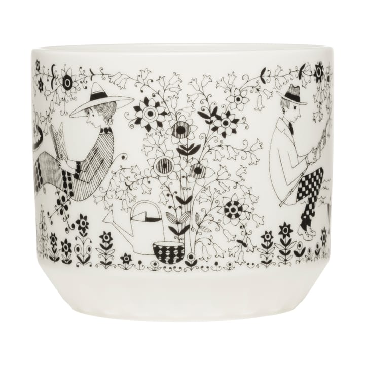 Pot Emilia Ø14 cm, Noir-blanc Arabia