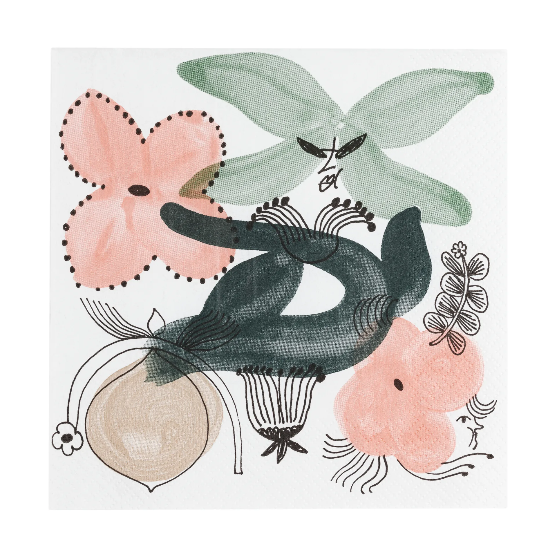 Serviette en papier Kukkamaa 33x33 cm, lot de 20, Vert Arabia