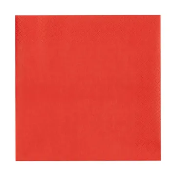 Serviettes en papier Vuokko 33x33 cm, lot de 20 - Rose-rouge - Arabia