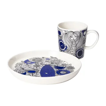 Tasse 30 cl et Assiette Ø19 cm Pagrandaali - Bleu - Arabia