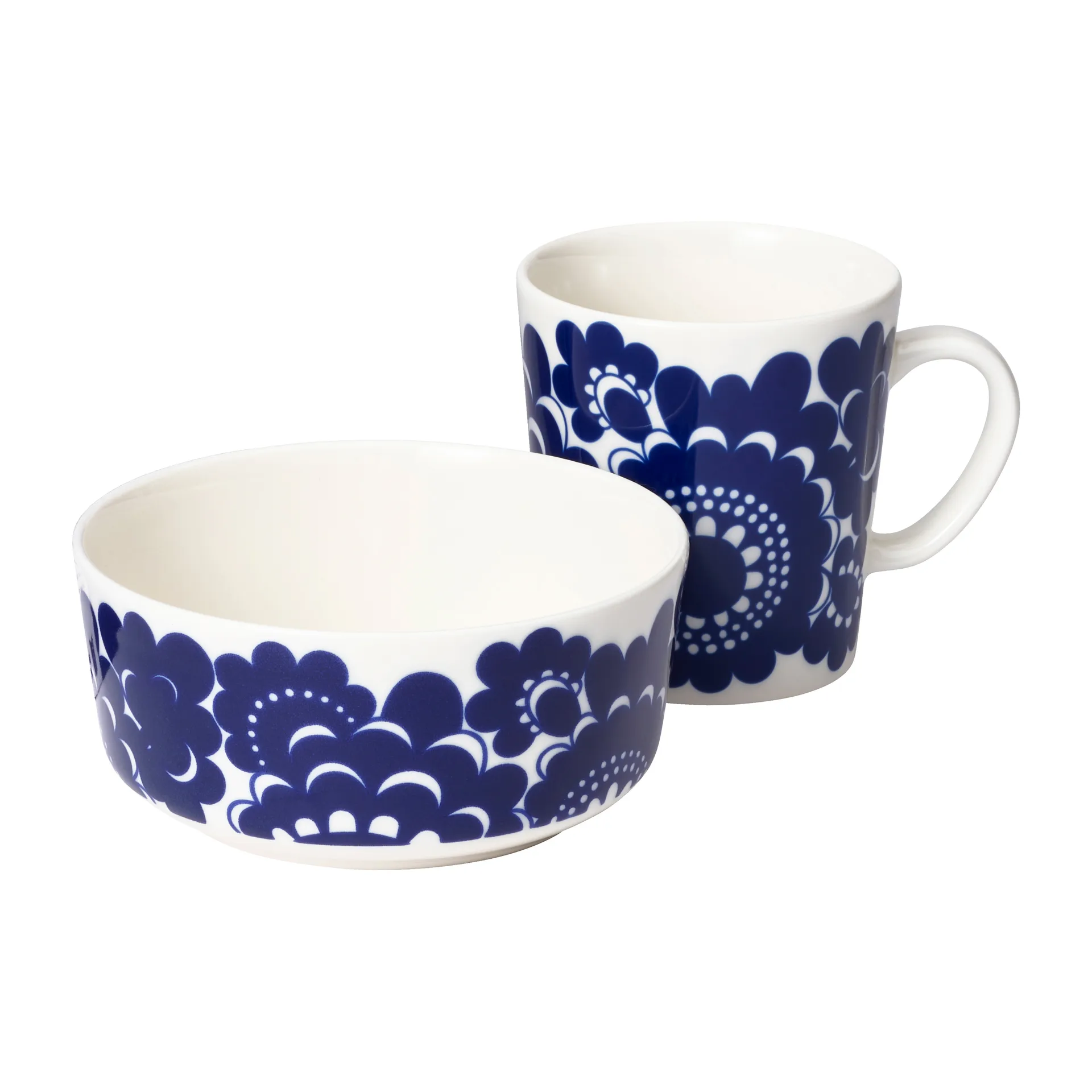 Tasse 30 cl et Bol Ø13 cm Esteri, Bleu Arabia