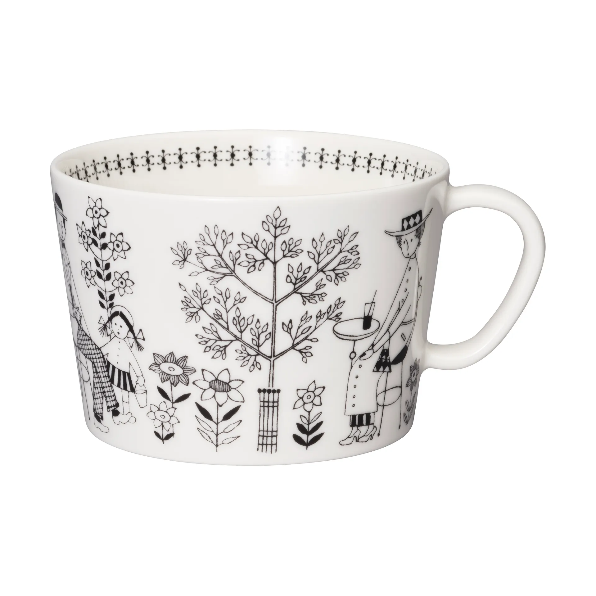 Tasse Emilia 40 cl, Noir-blanc Arabia