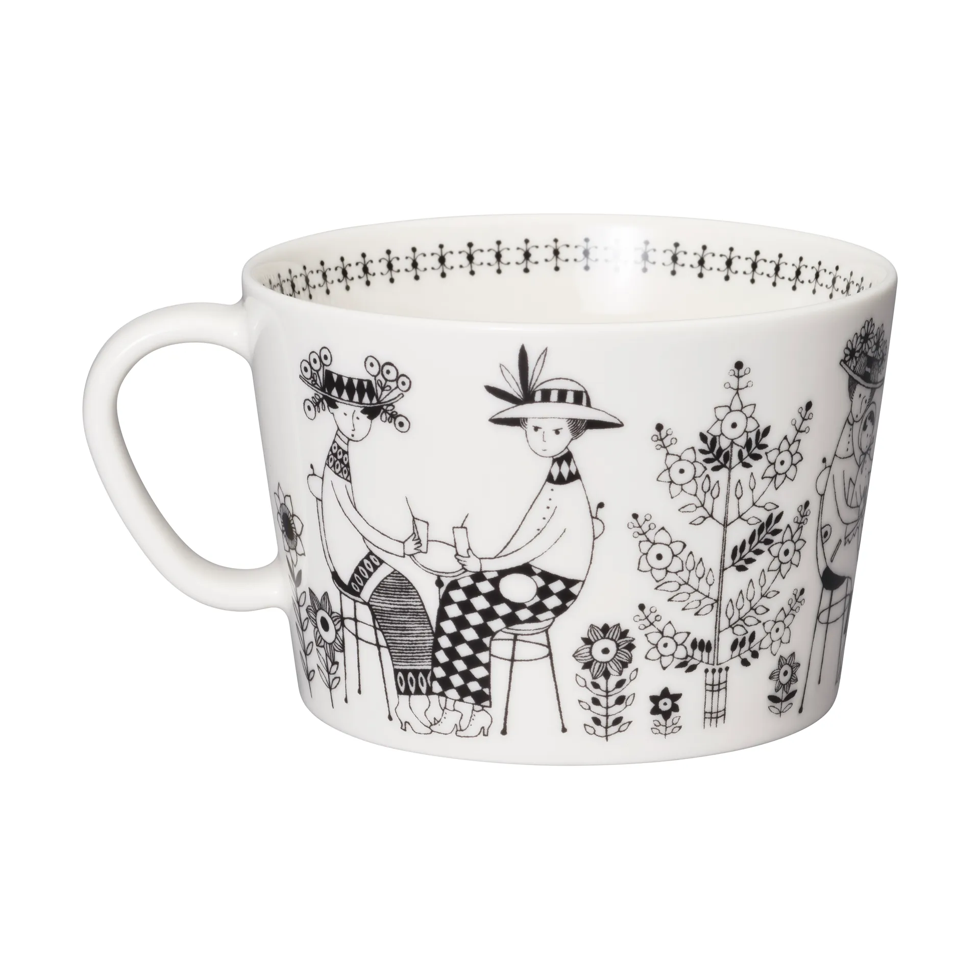 Tasse Emilia 40 cl, Noir-blanc Arabia