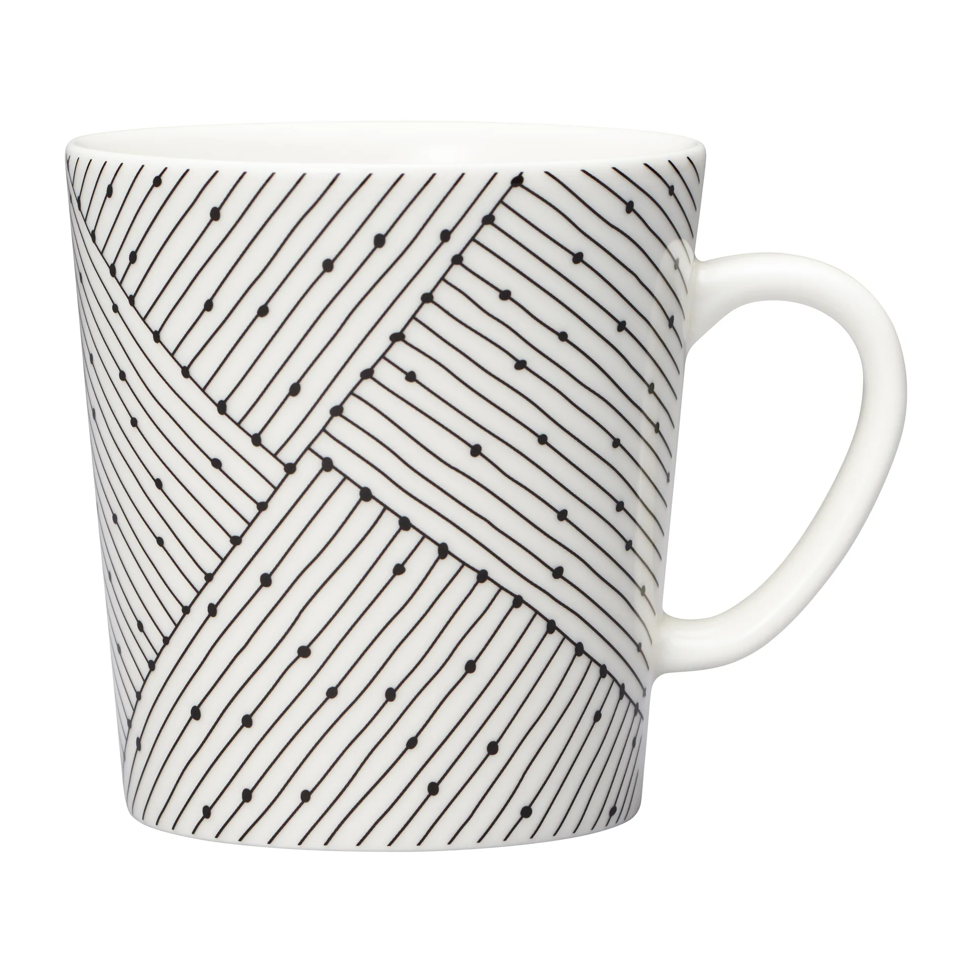Tasse Mainio Sarastus Punos 30 cl, Noir-blanc Arabia