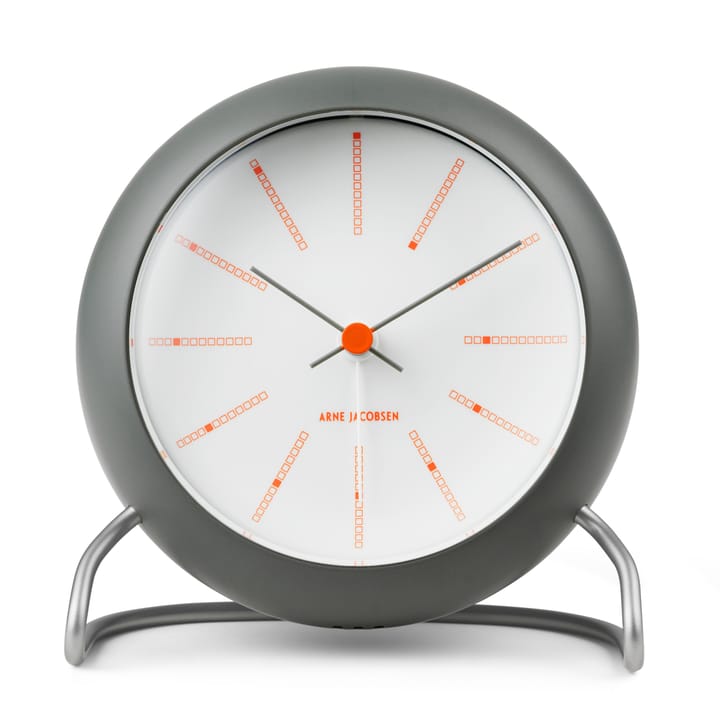 Horloge de table AJ Bankers Ø11 cm - Gris foncé - Arne Jacobsen Clocks
