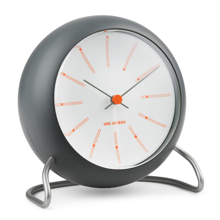 Horloge de table AJ Bankers Ø11 cm - Gris foncé - Arne Jacobsen Clocks