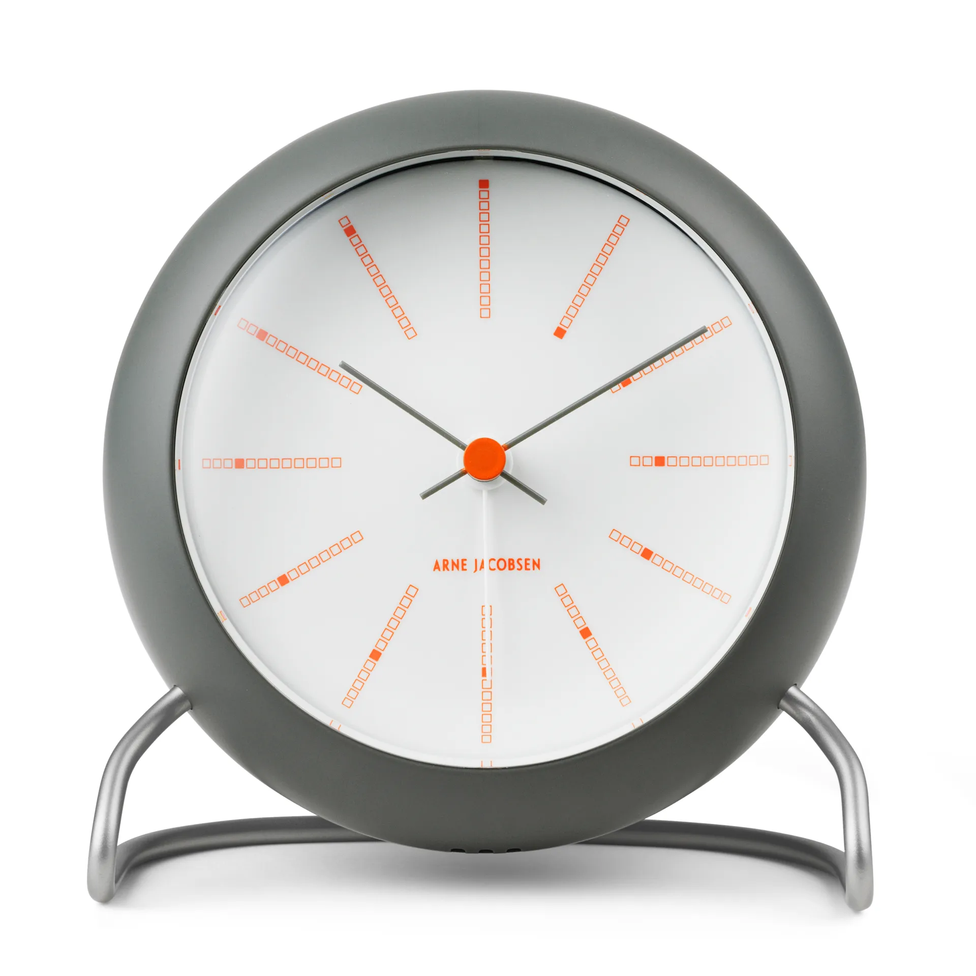Horloge de table AJ Bankers Ø11 cm, Gris foncé Arne Jacobsen Clocks
