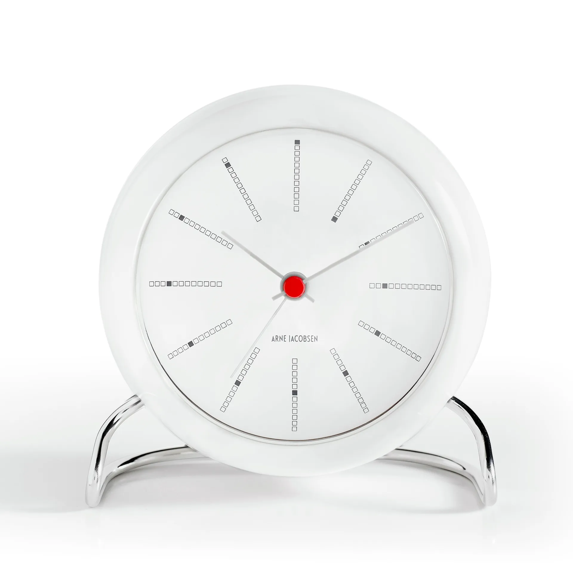 Horloge de table AJ Bankers, Blanc Arne Jacobsen Clocks