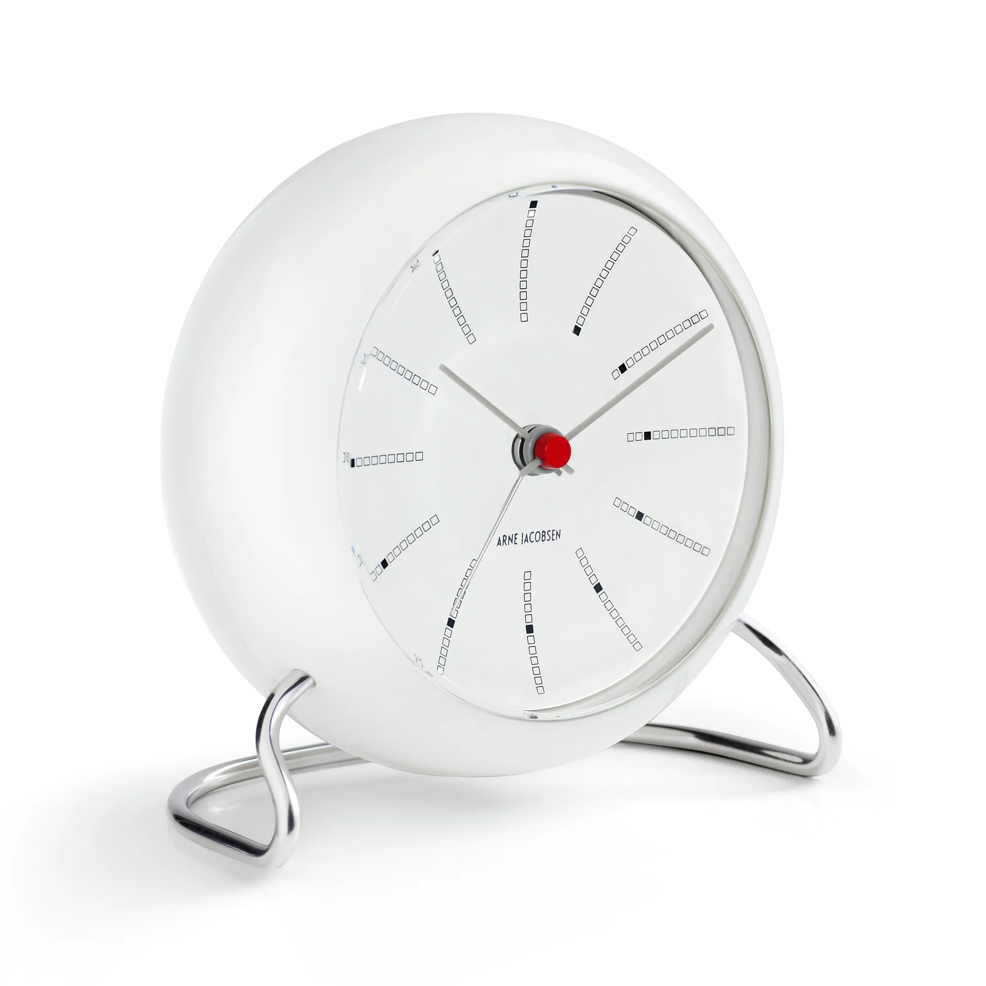 Horloge de table AJ Bankers, Blanc Arne Jacobsen Clocks