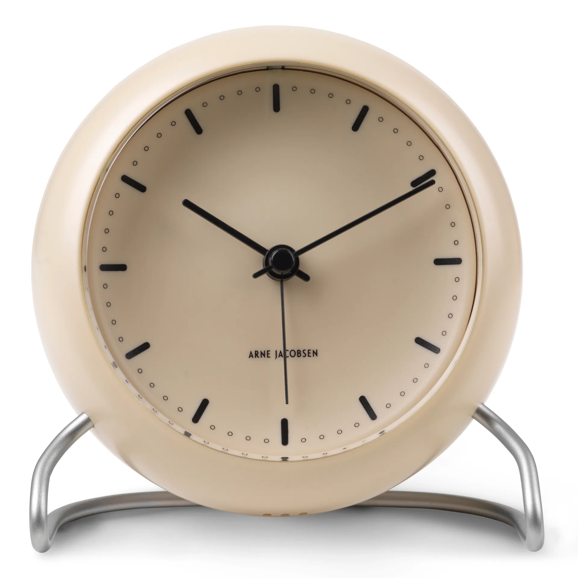 Horloge de table AJ City Hall, Sandy beige Arne Jacobsen Clocks