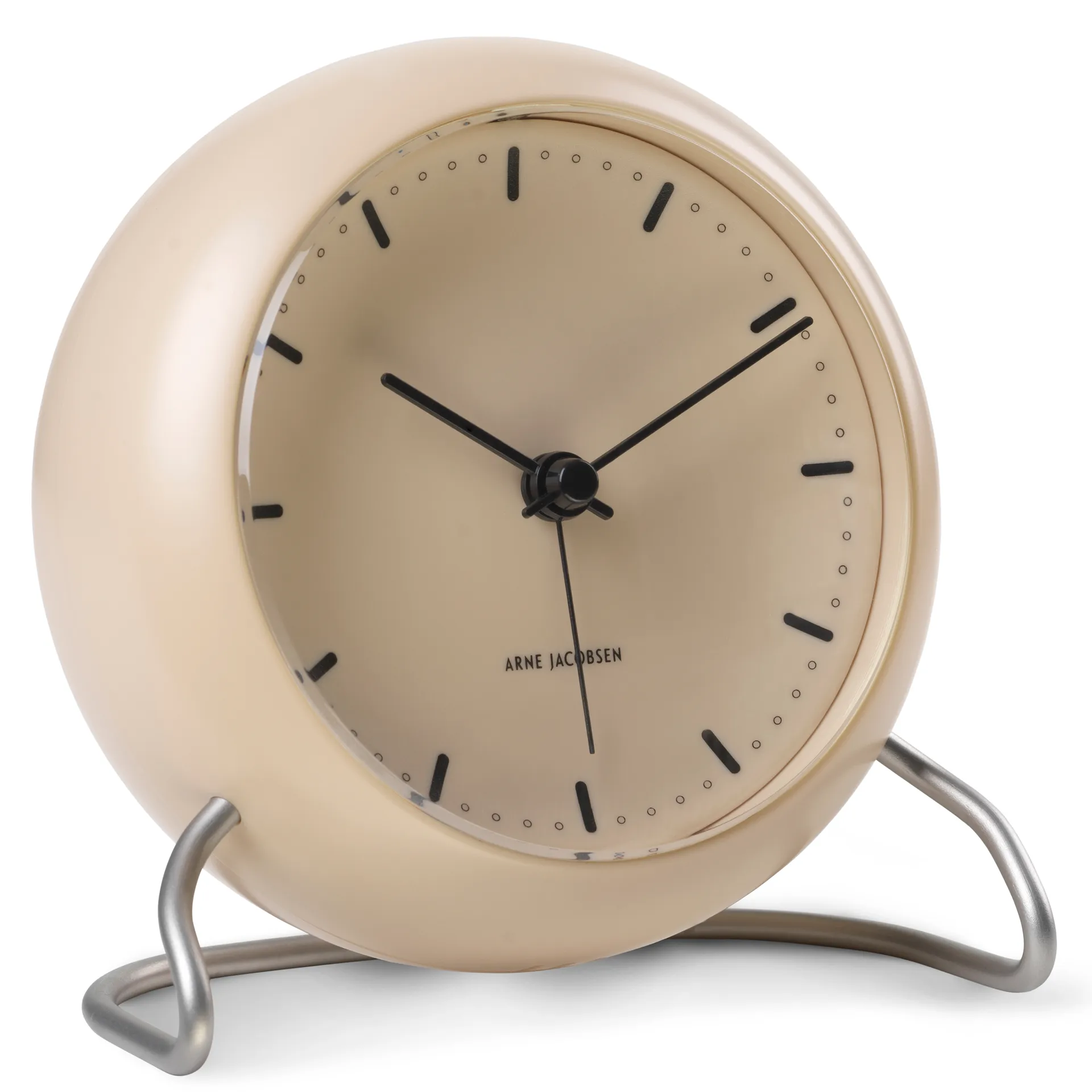 Horloge de table AJ City Hall, Sandy beige Arne Jacobsen Clocks