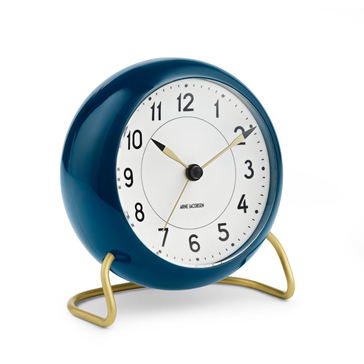 Horloge de table AJ Station bleu pétrole - bleu marine - Arne Jacobsen Clocks