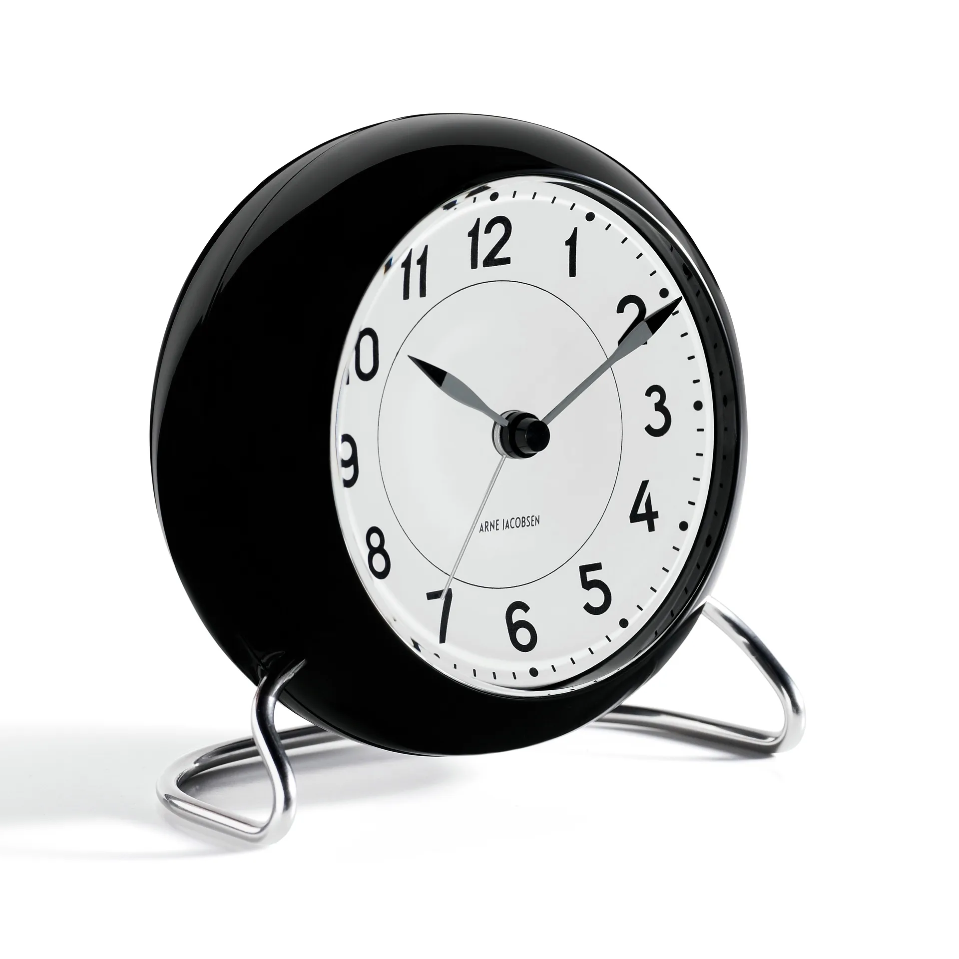Horloge de table AJ Station, noir Arne Jacobsen Clocks