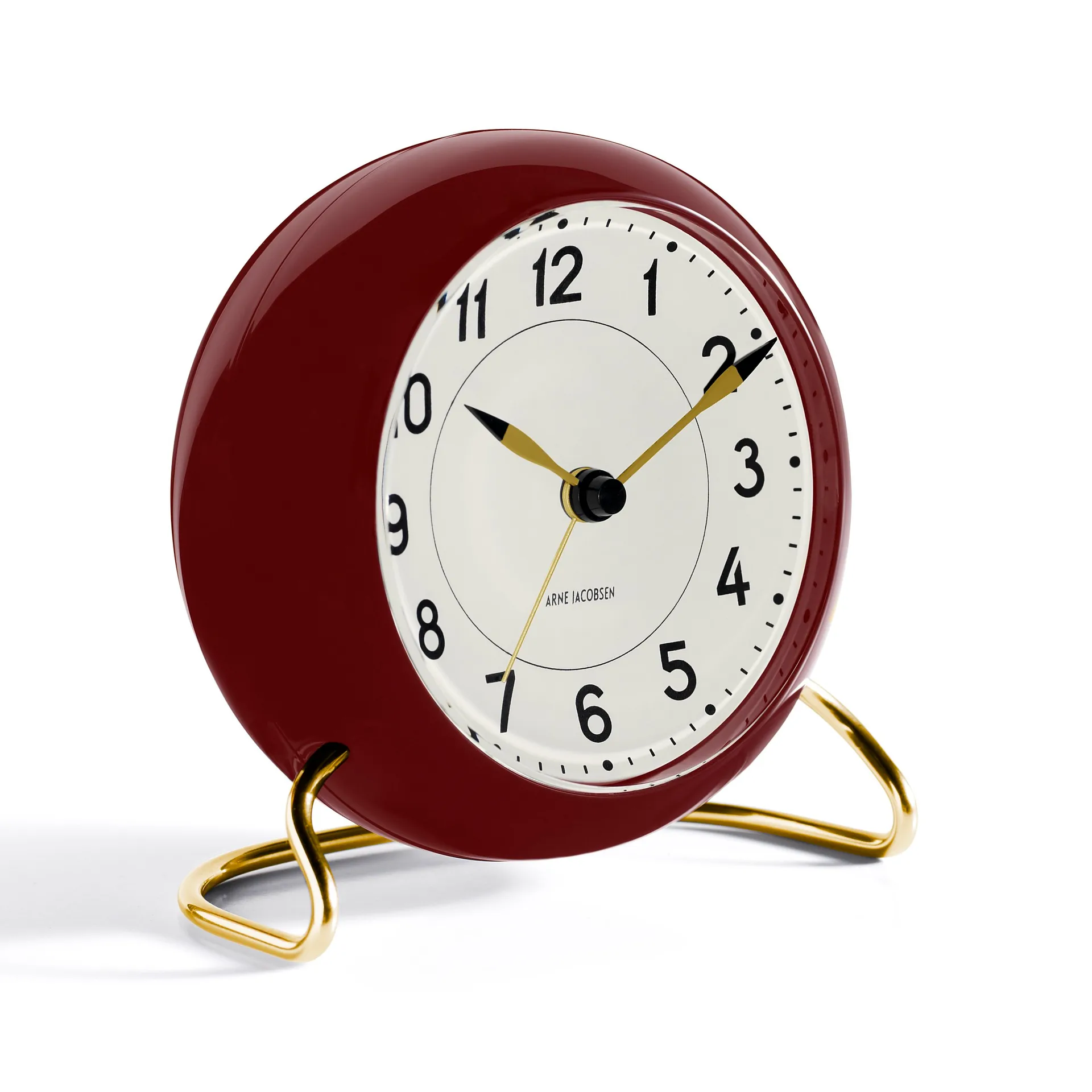 Horloge de table Arne Jacobsen rouge bordeaux, bordeaux Arne Jacobsen Clocks