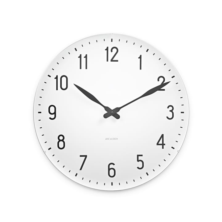 Horloge murale AJ Station - blanc, ø48 cm - Arne Jacobsen Clocks