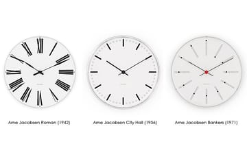 Horloge murale Arne Jacobsen Bankers - Ø 21 cm - Arne Jacobsen Clocks