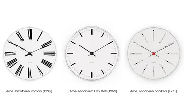 Horloge murale Arne Jacobsen City Hall - Blanc, Ø29 cm - Arne Jacobsen Clocks
