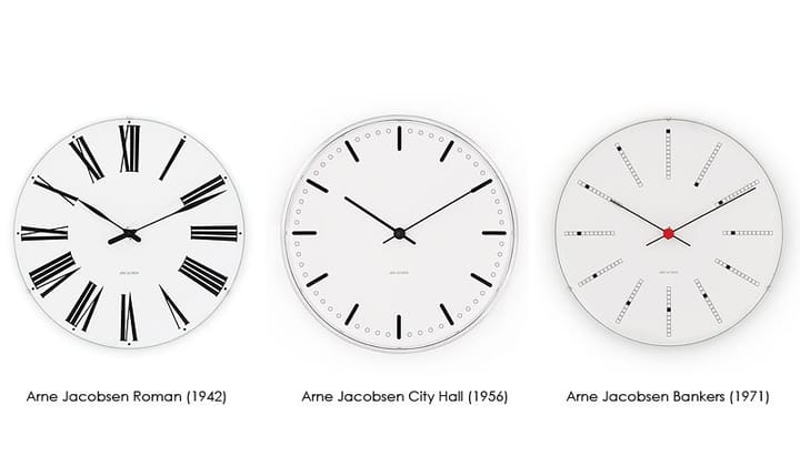 Horloge murale Arne Jacobsen City Hall, diamètre 16 cm Arne Jacobsen Clocks