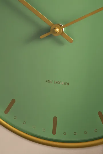 Horloge murale Arne Jacobsen City Hall - Vert, Ø21 cm - Arne Jacobsen Clocks
