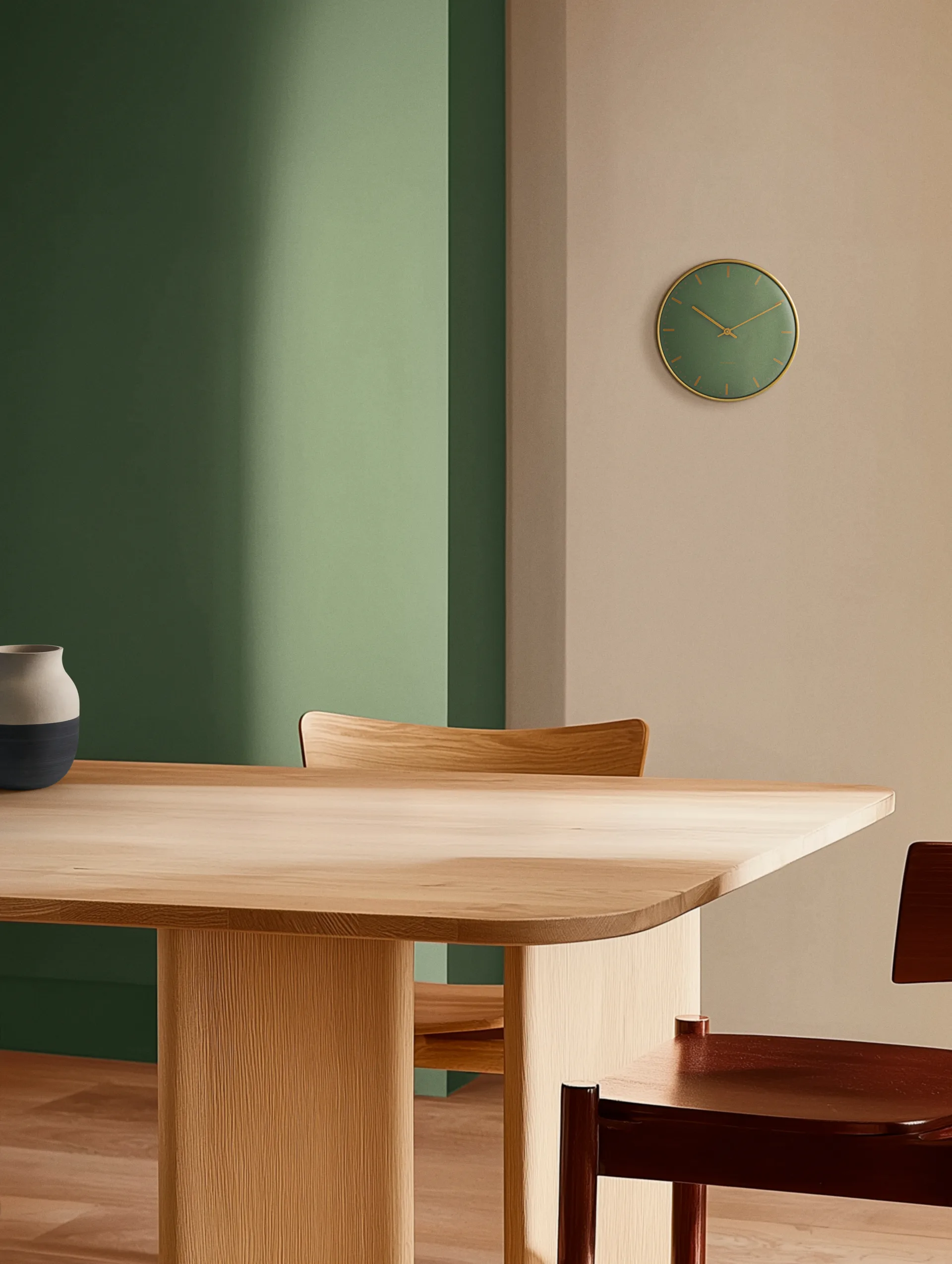 Horloge murale Arne Jacobsen City Hall, Vert, Ø21 cm Arne Jacobsen Clocks