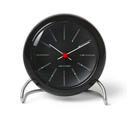 Horloge de table AJ Bankers - Noir - Arne Jacobsen