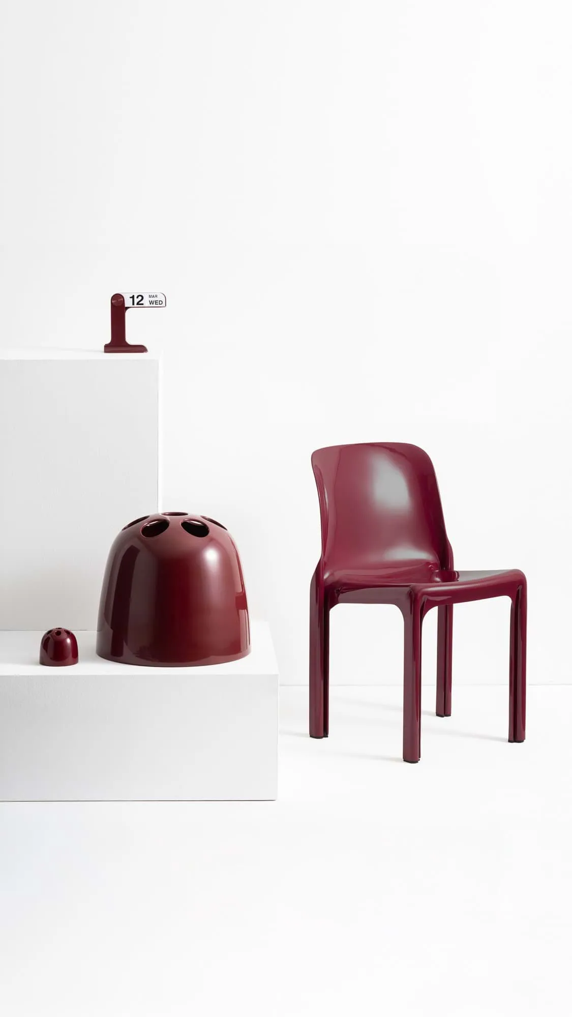 Dedalino pot à crayons, Rouge rubis Artemide