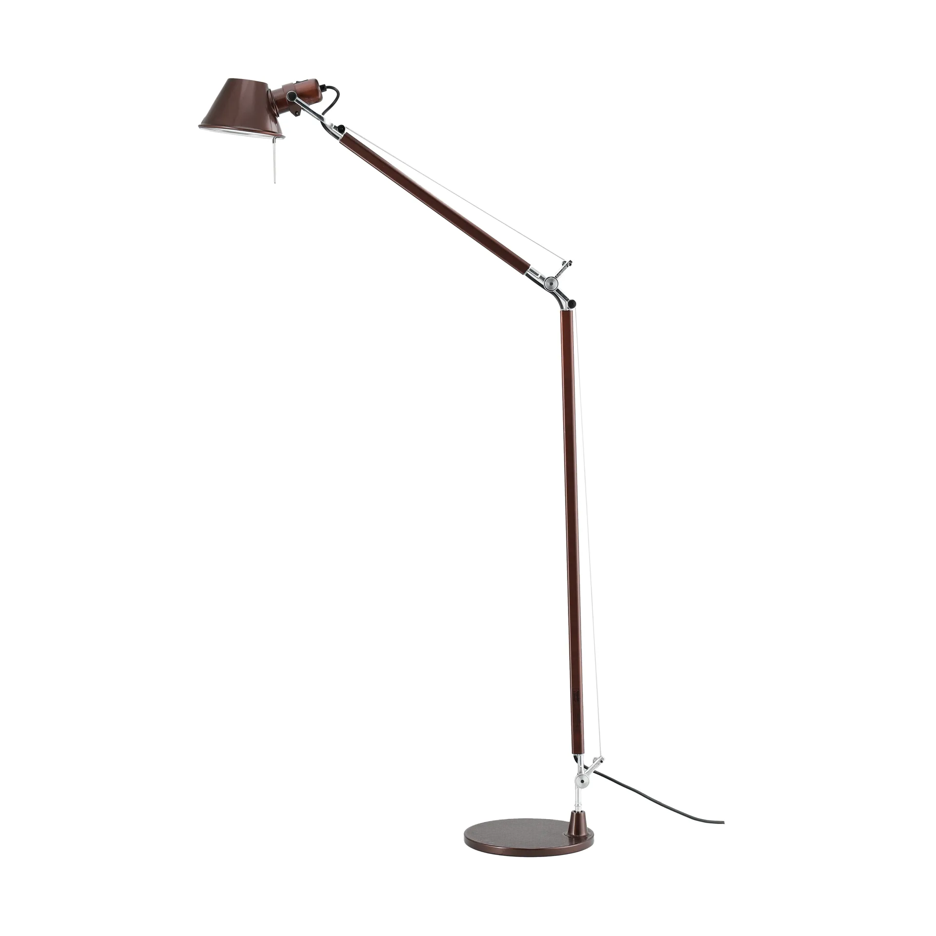 Lampadaire Tolomeo Reading E27 special edition - Brown metallic,  Artemide