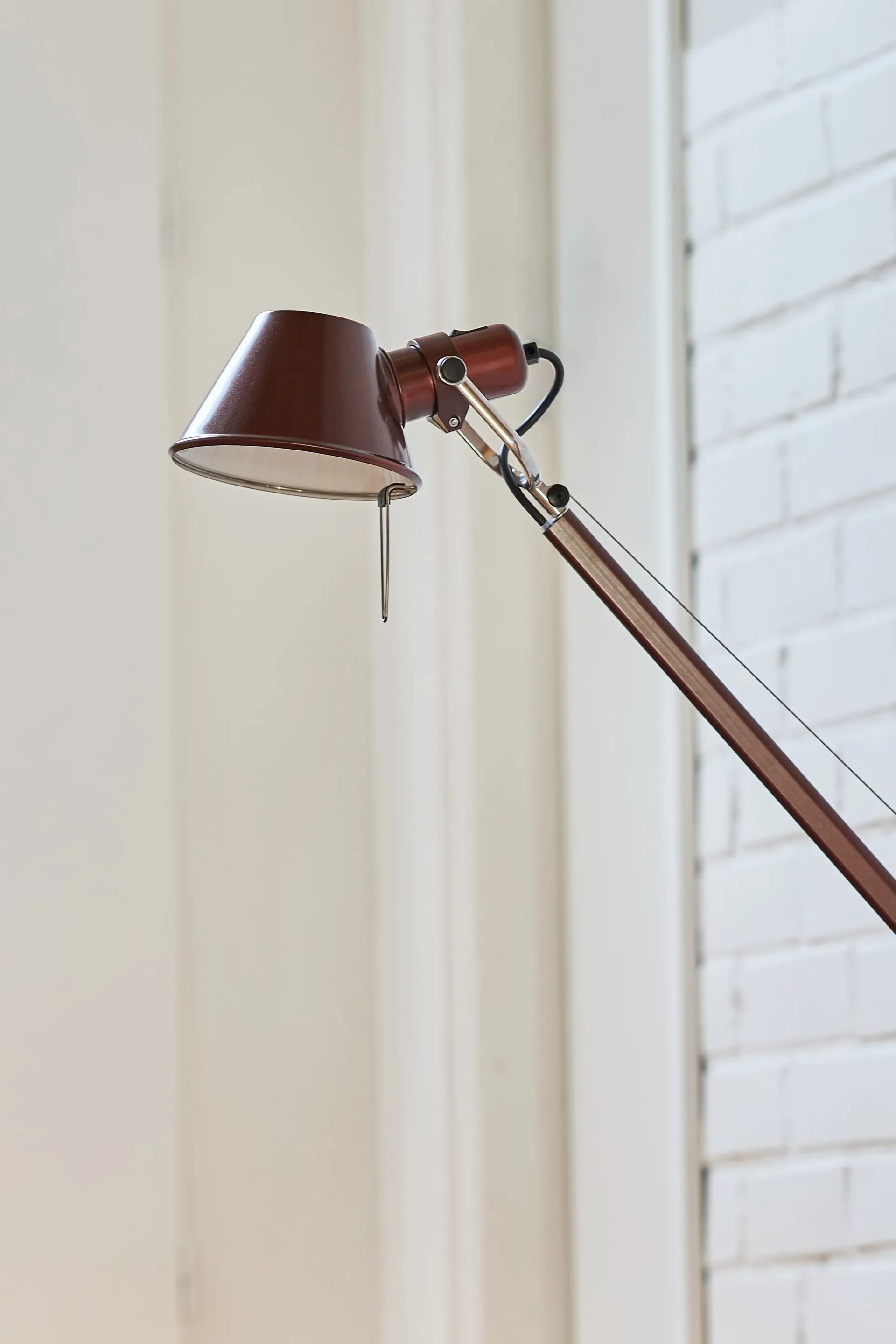 Lampadaire Tolomeo Reading E27 special edition - Brown metallic,  Artemide