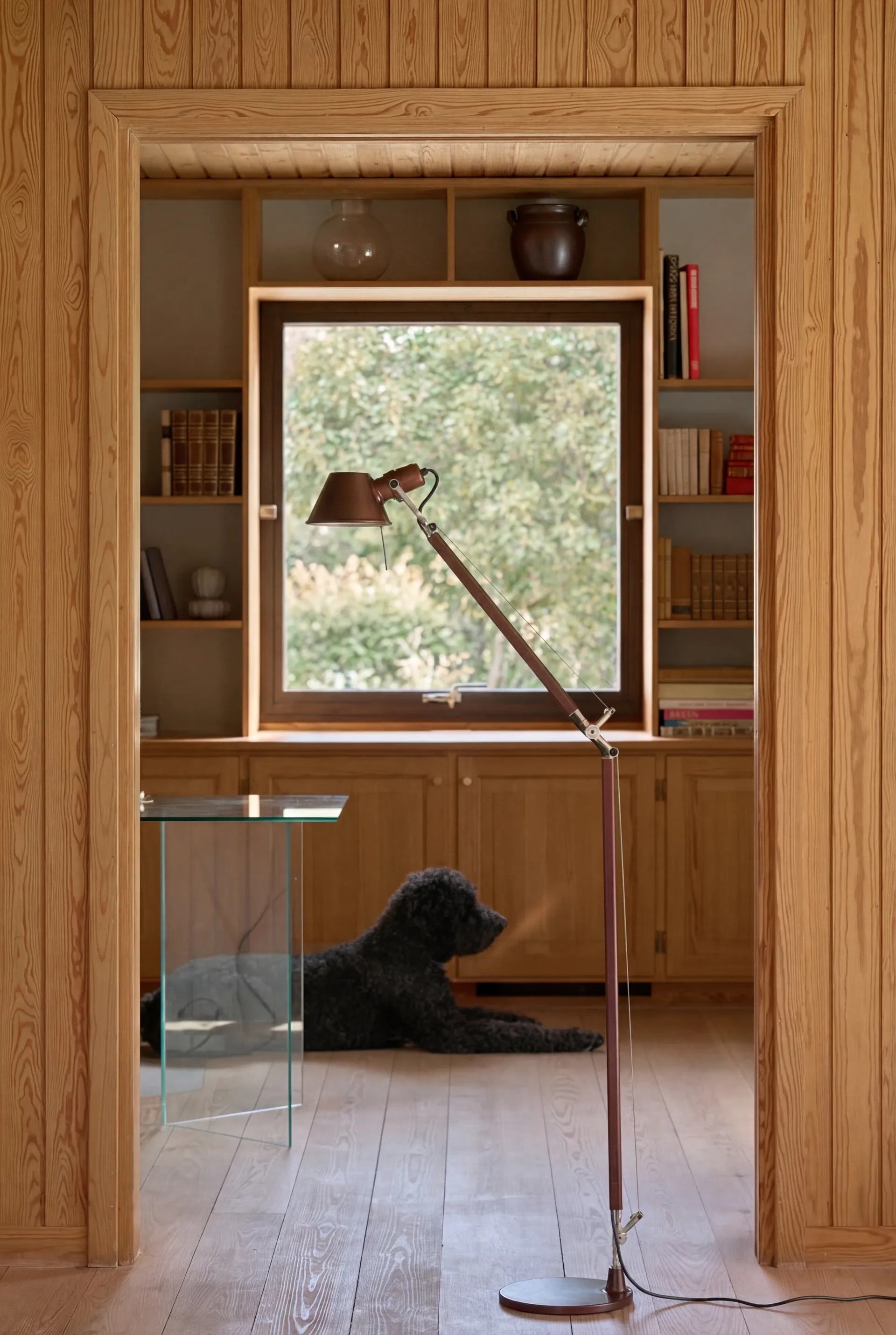 Lampadaire Tolomeo Reading E27 special edition - Brown metallic,  Artemide