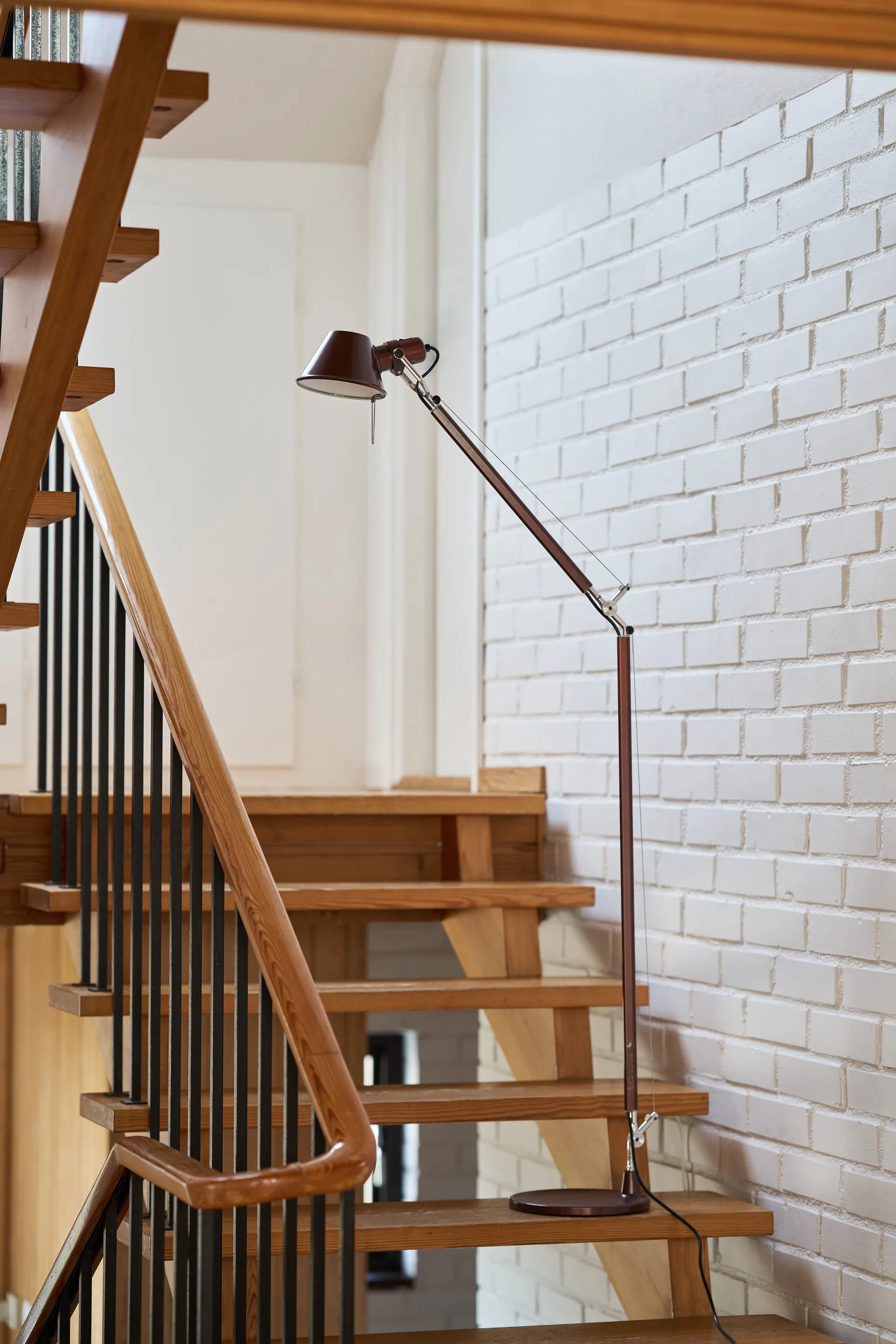 Lampadaire Tolomeo Reading E27 special edition - Brown metallic,  Artemide